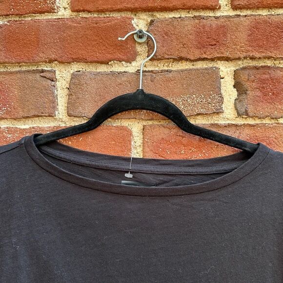 Eileen Fisher Bateau Neck Boxy Top black Women's XXS NWOT - Picture 4 of 9